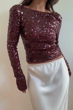 Sequin Boatneck