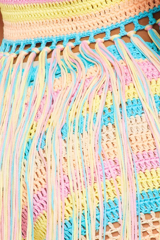 Flower Child Fringe Tube Top