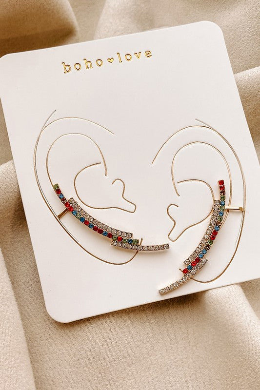 Rhinestone ear climber