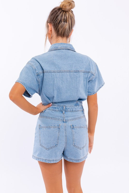 Marley Denim Romper