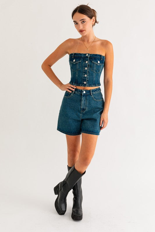 Jovi Denim Tube Top