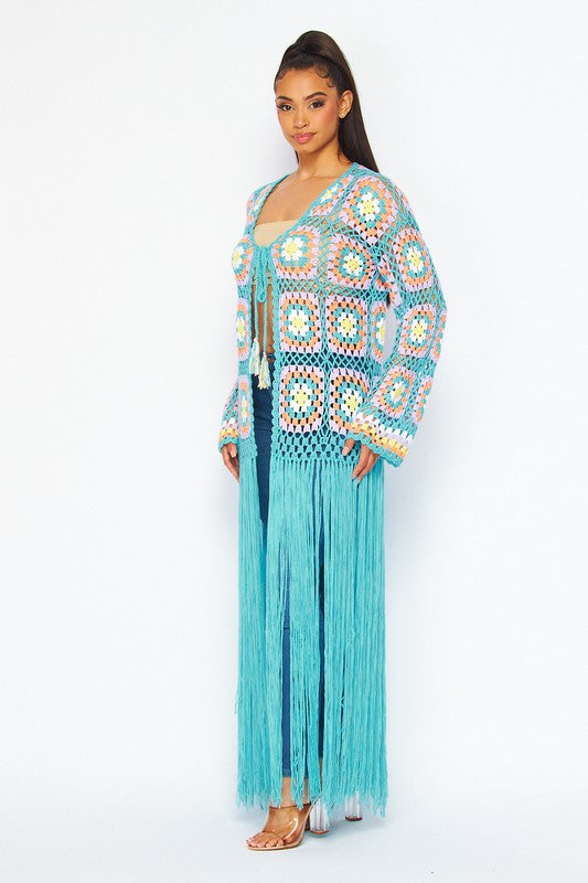 Wall Flower Crochet Cardigan