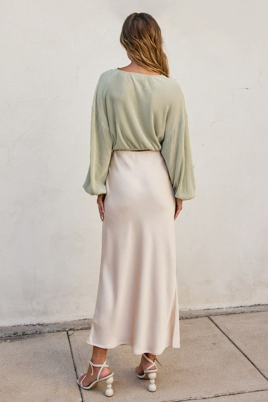 Champagne Maxi  Skirt