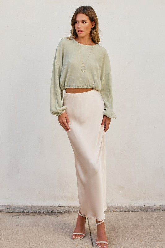 Champagne Maxi  Skirt