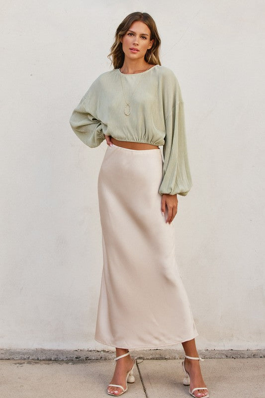Champagne Maxi  Skirt