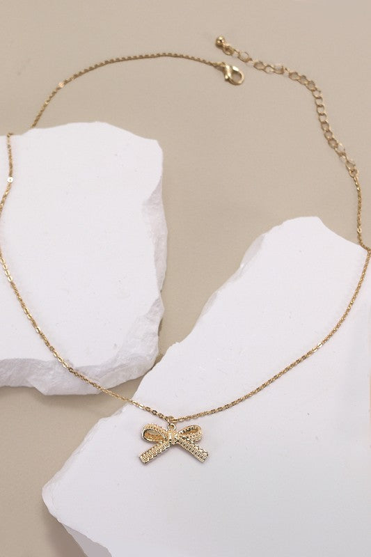 Lace Bow Necklace