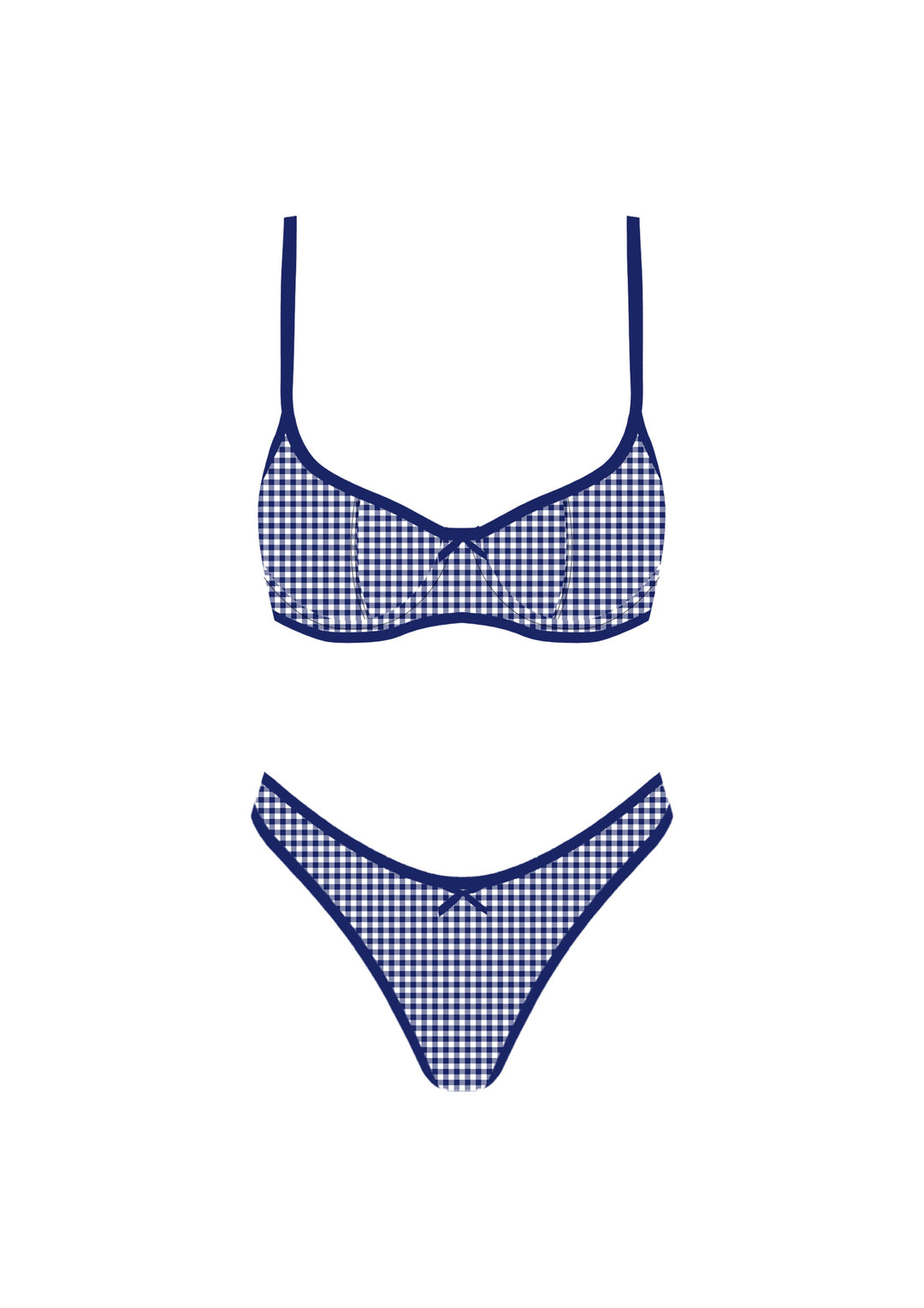Gingham Bikini Top