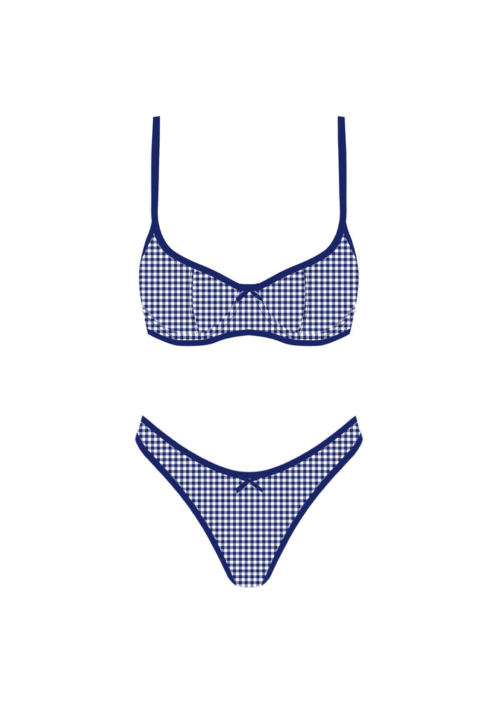 Gingham Bikini Top