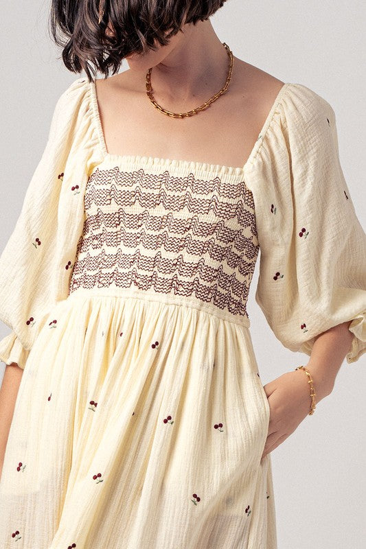 Cherry Midi Dress