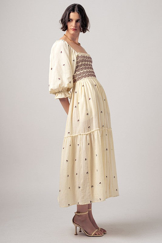 Cherry Midi Dress