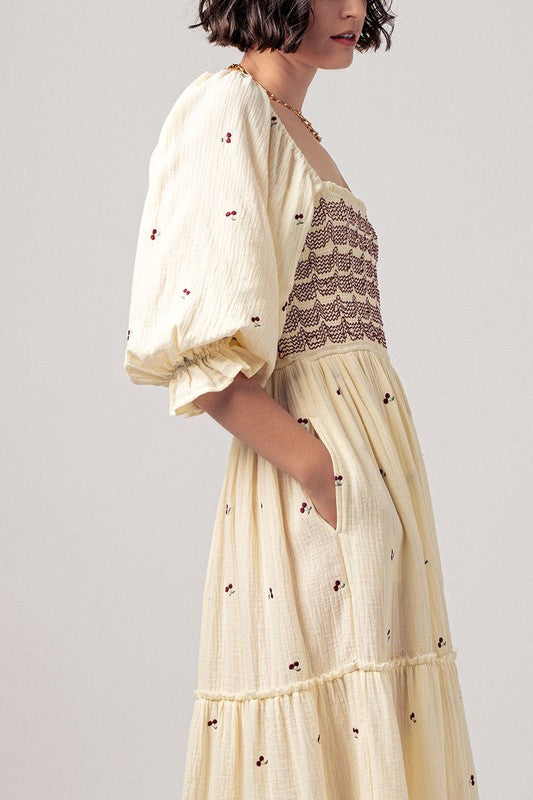 Cherry Midi Dress