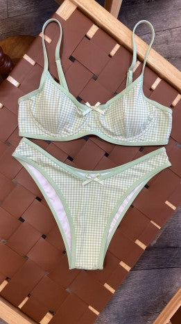 Gingham Bikini Top