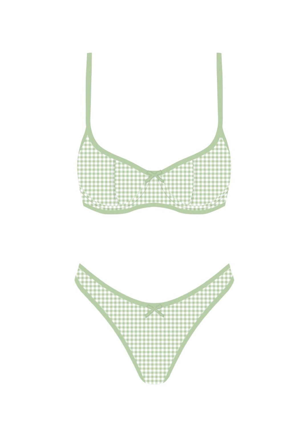 Gingham Bikini Top
