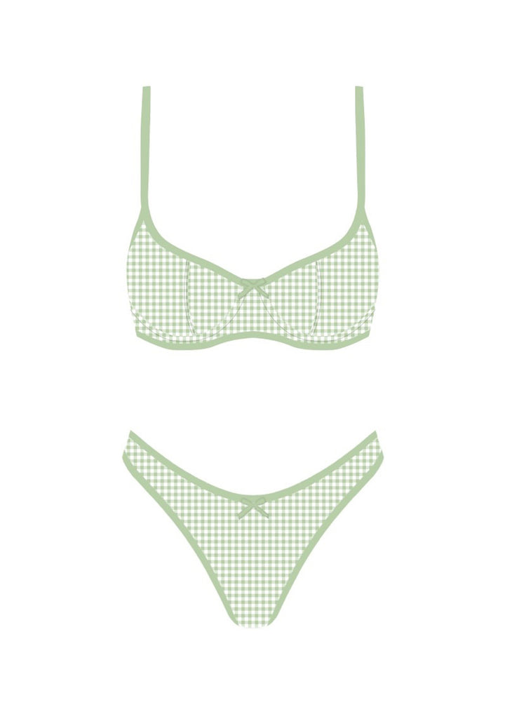 Gingham Bikini Top