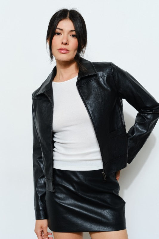 Black Cat Leather Jacket