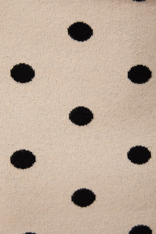 Polka Sweater Knit Skirt
