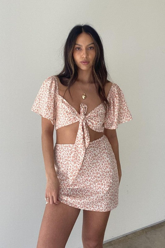 Peach Mini Skirt