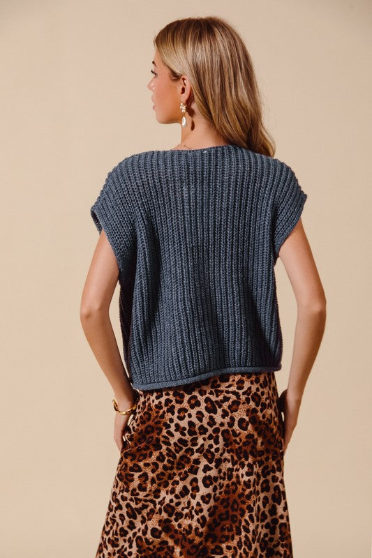 Chunky knit sweater vest