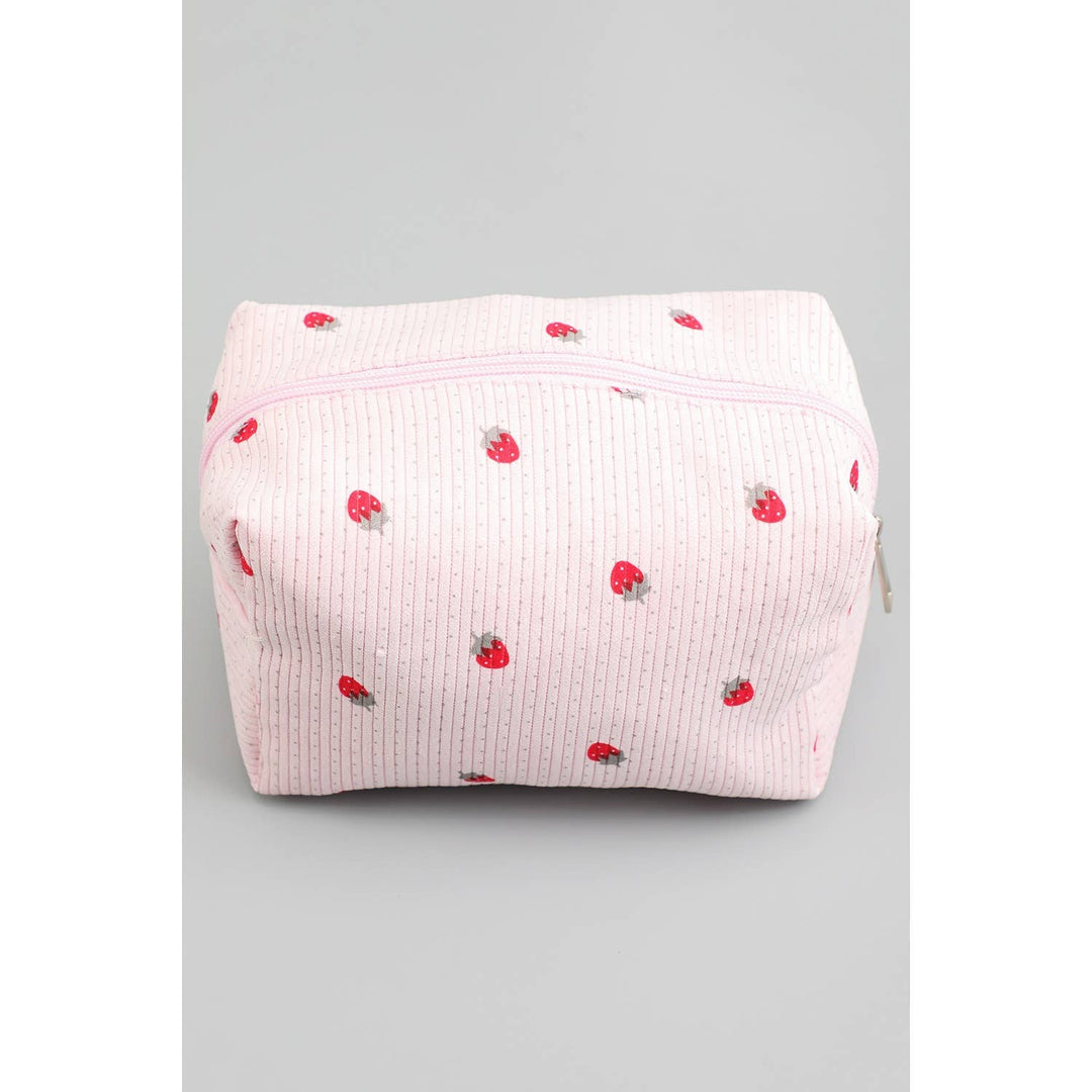 Strawberry Corduroy Makeup Travel
