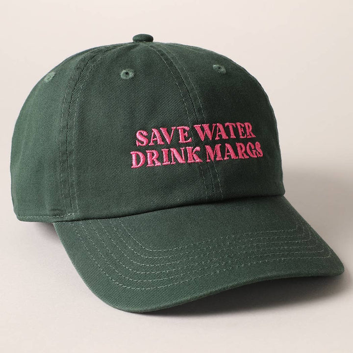 Save Water Drink Margs Embroidered Baseball Cap
