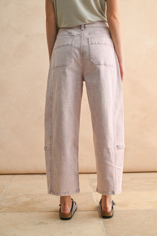Pop of Color Barrel Jeans